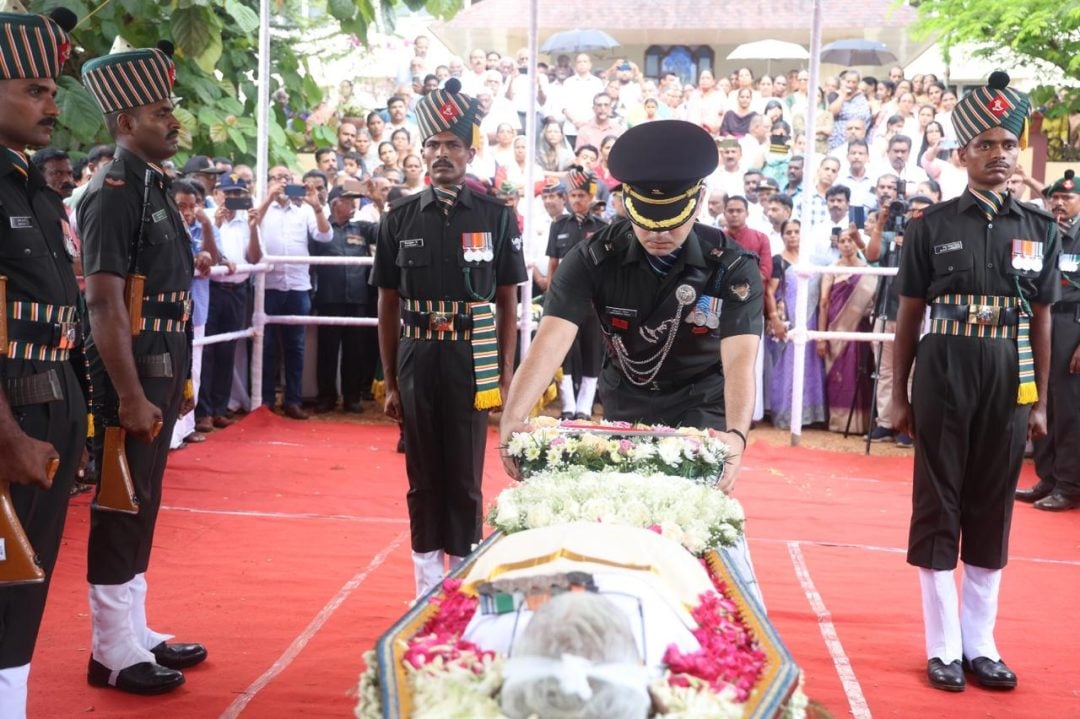 Officer Paying Tributes