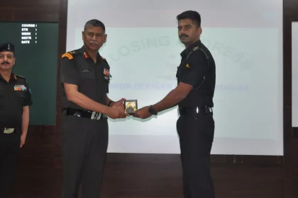 Officer Receiving Award
