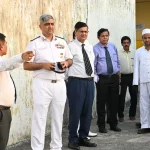 Rear Admiral Handu Reviewing