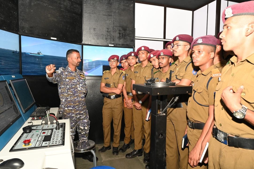 Sainik School Cadets Reviewing