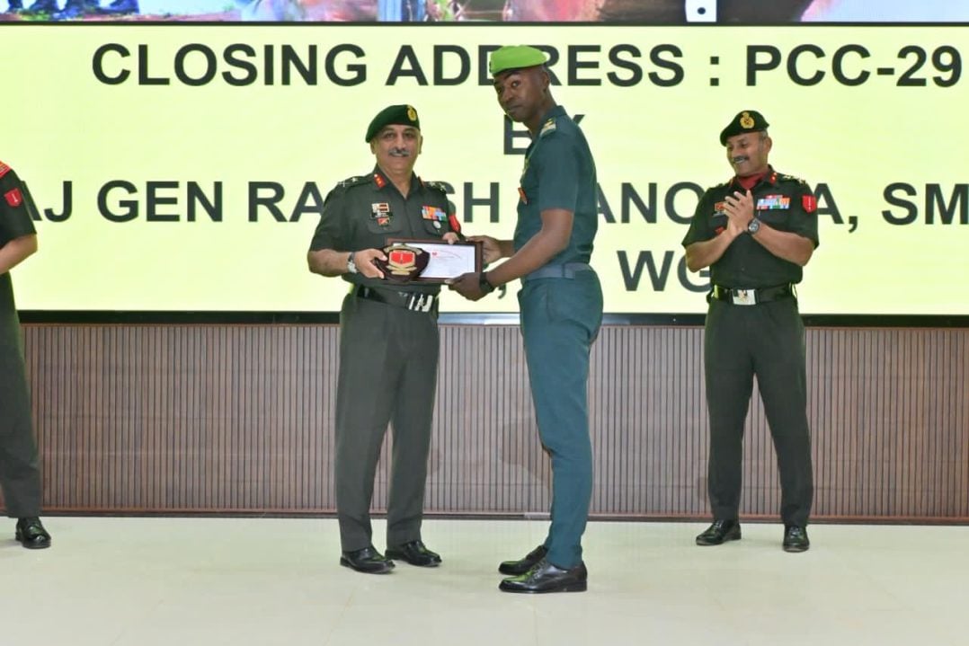Soldier Getting Award