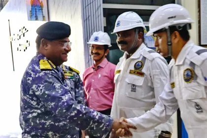 Vice Admiral B Sivakumar Shaking Hands