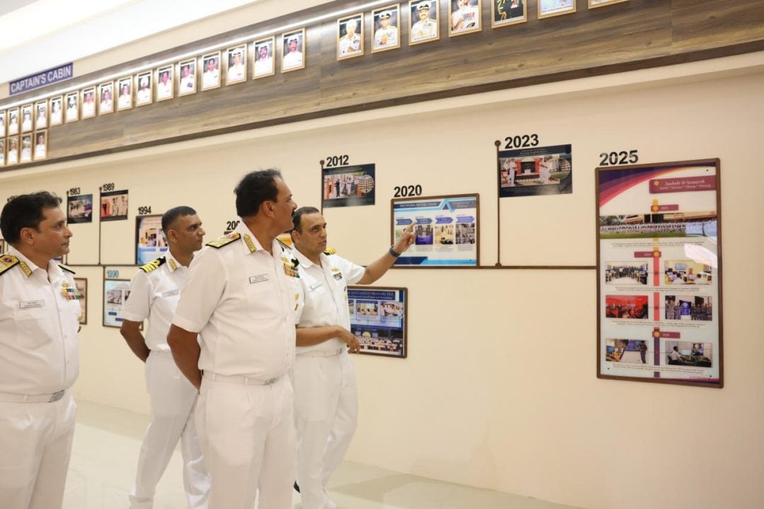 Admiral DK Tripathi Reviewing