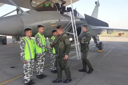 Air Marshal Nagesh Kapoor Shaking Hands
