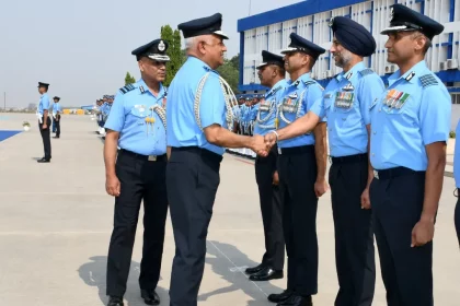 Air Marshal S Shrinivas Shaking Hands