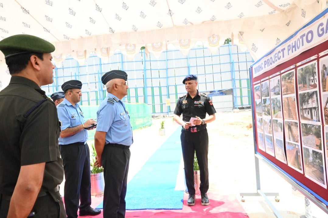 Air Marshal Shrinivas Reviewing