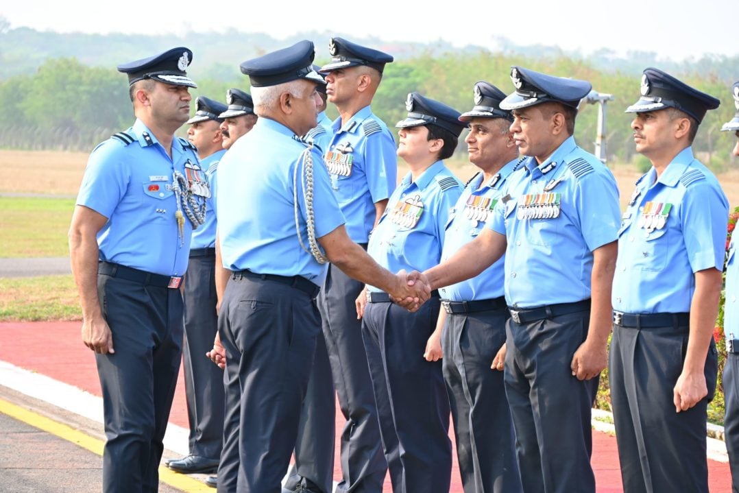 Air Marshal Shrinivas Shaking Hands