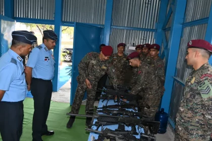 Air Mshl B Manikantan Reviewing