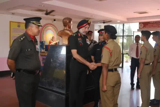 Brigadier TS Bawa Shaking Hands