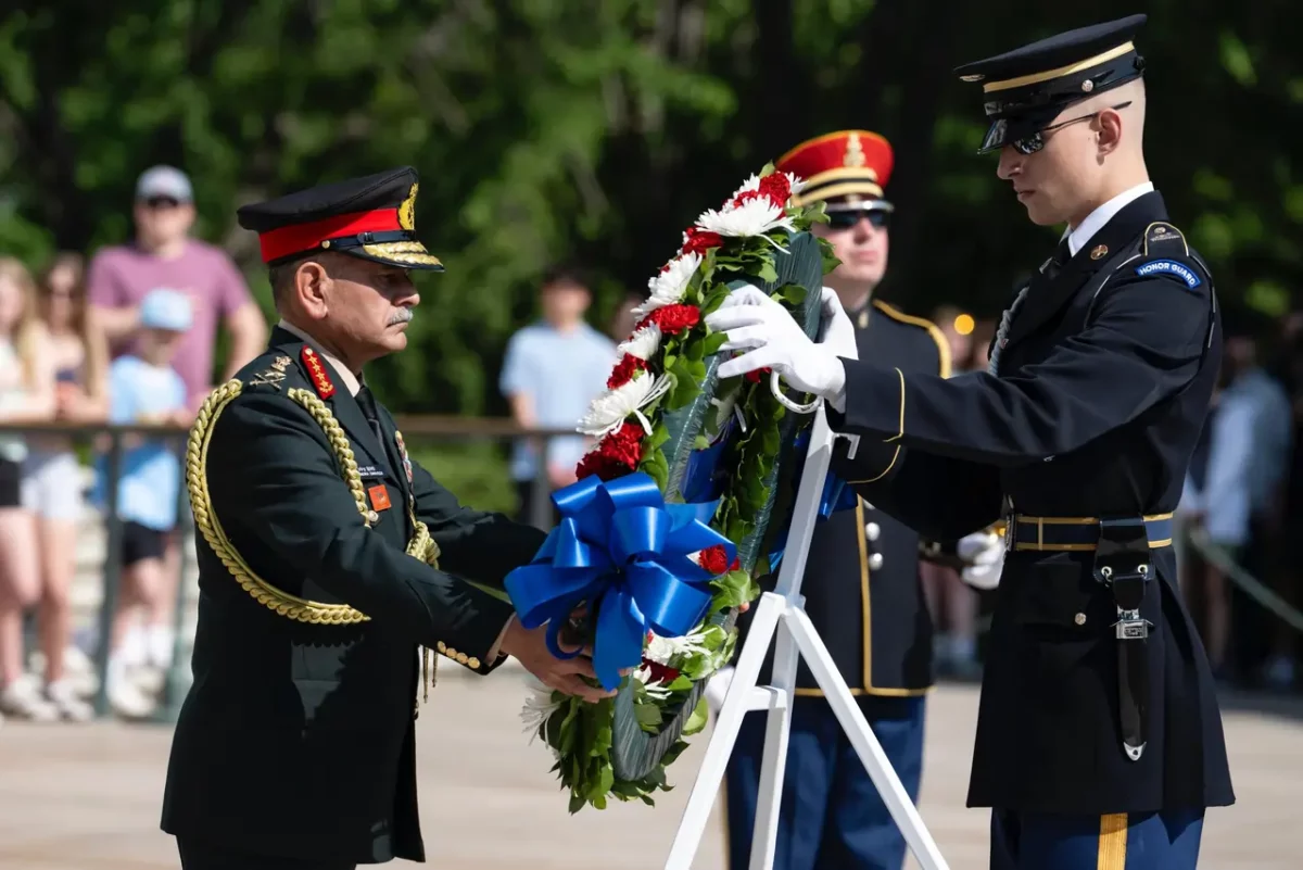 COAS Gen Dwivedi at Arlington National Cemetery