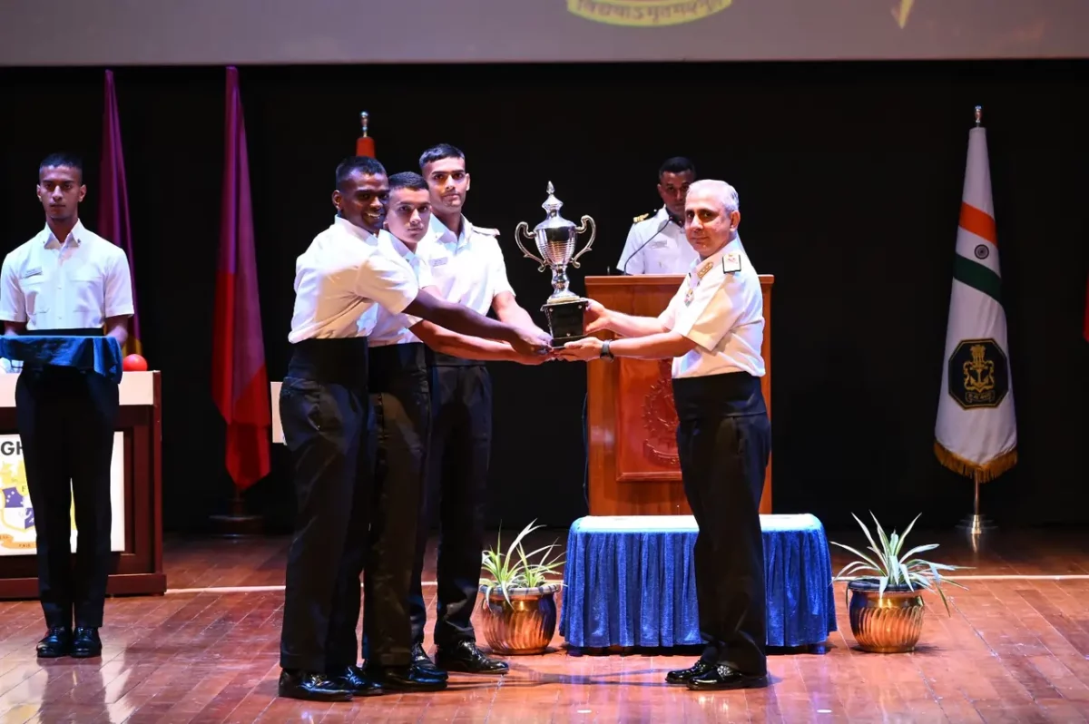 Cadets Receiving Trophy