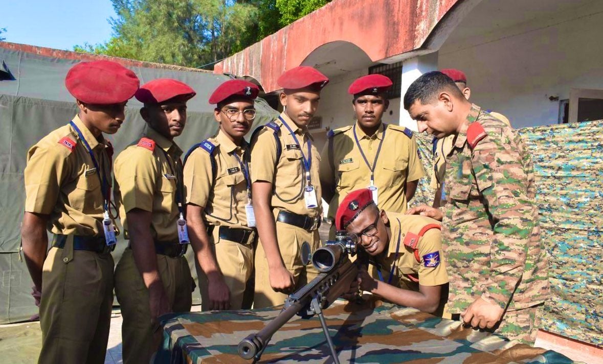 Cadets Using Gun