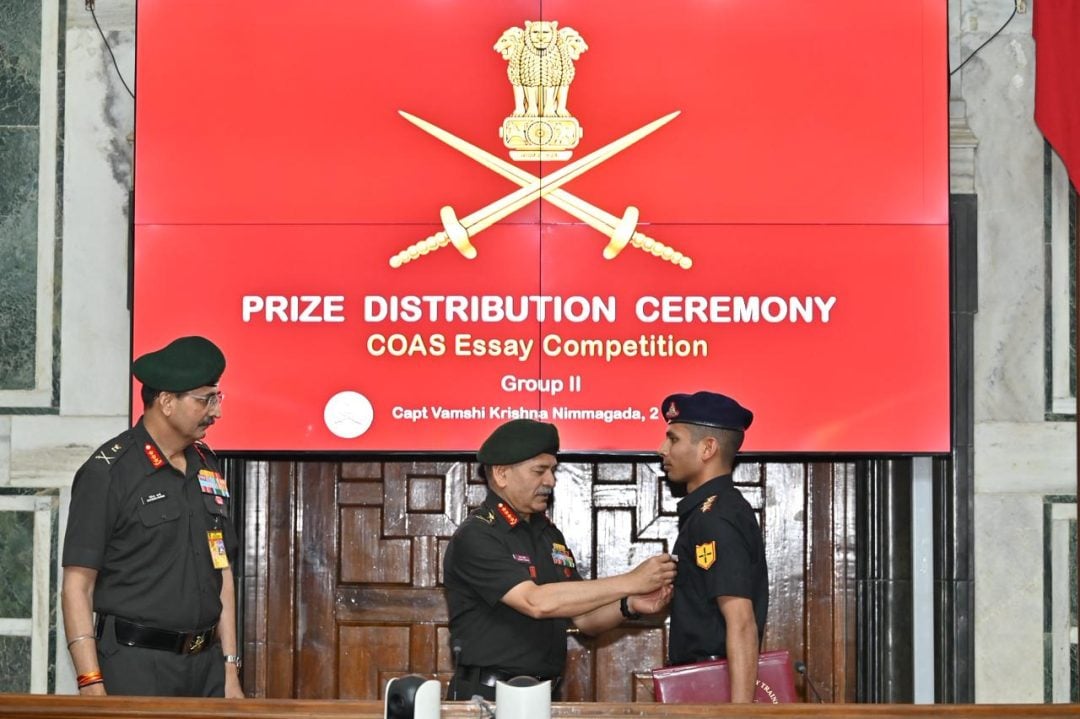 Capt Vamshi Krishna Getting Commended