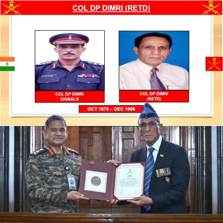 Col Dimri Getting Award