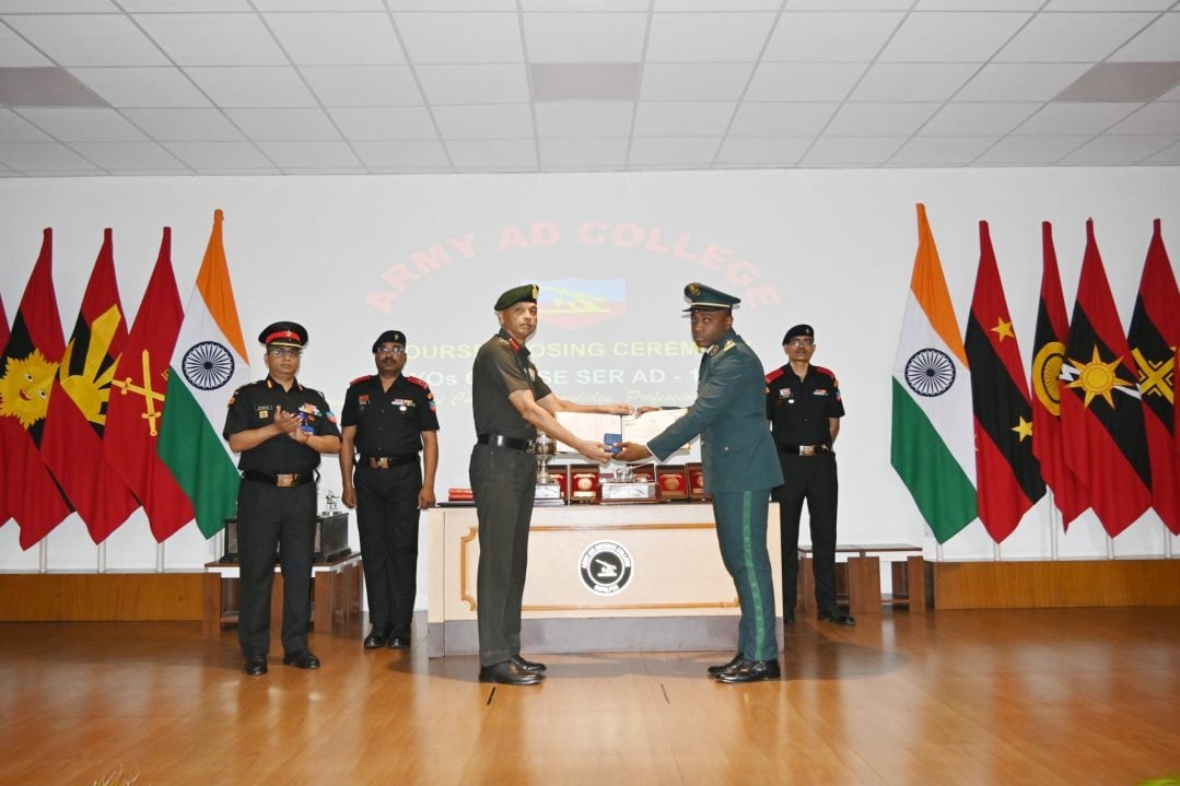 Foreign Officer Getting Award