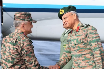 General Anil Chauhan Shaking Hands