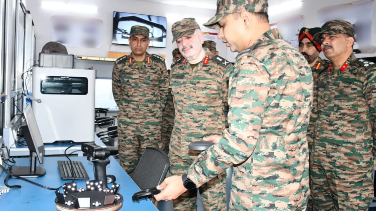 Lt Gen Abhijit S Pendharkar Reviewing