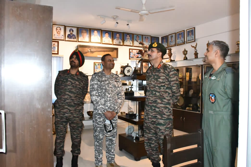 Lt Gen Devendra Sharma Reviewing