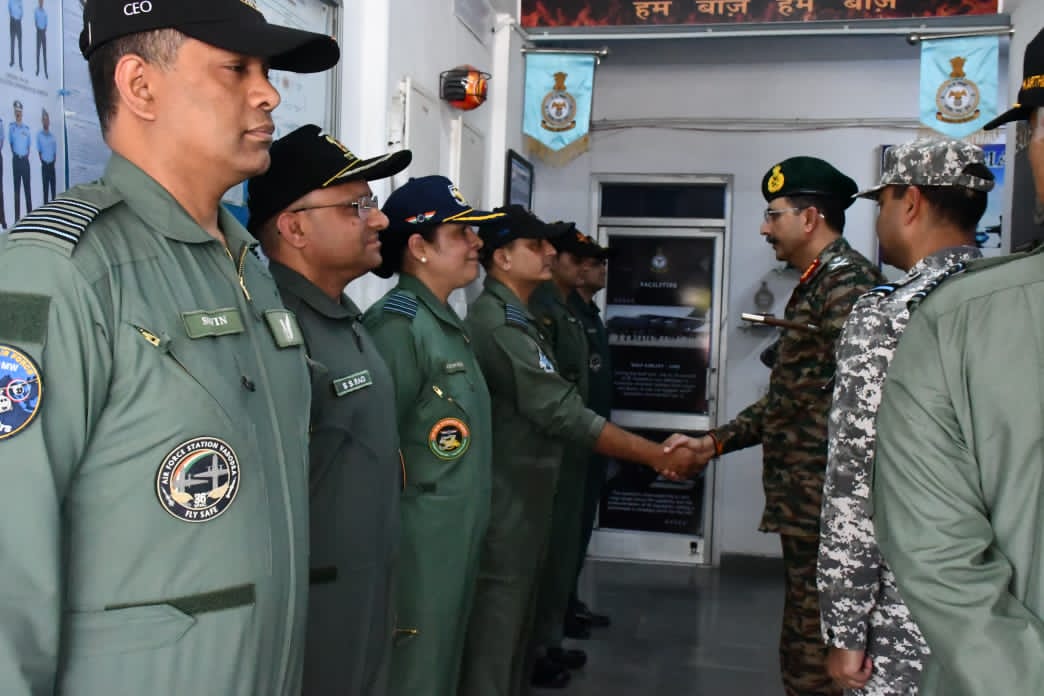 Lt Gen Devendra Sharma Shaking Hands