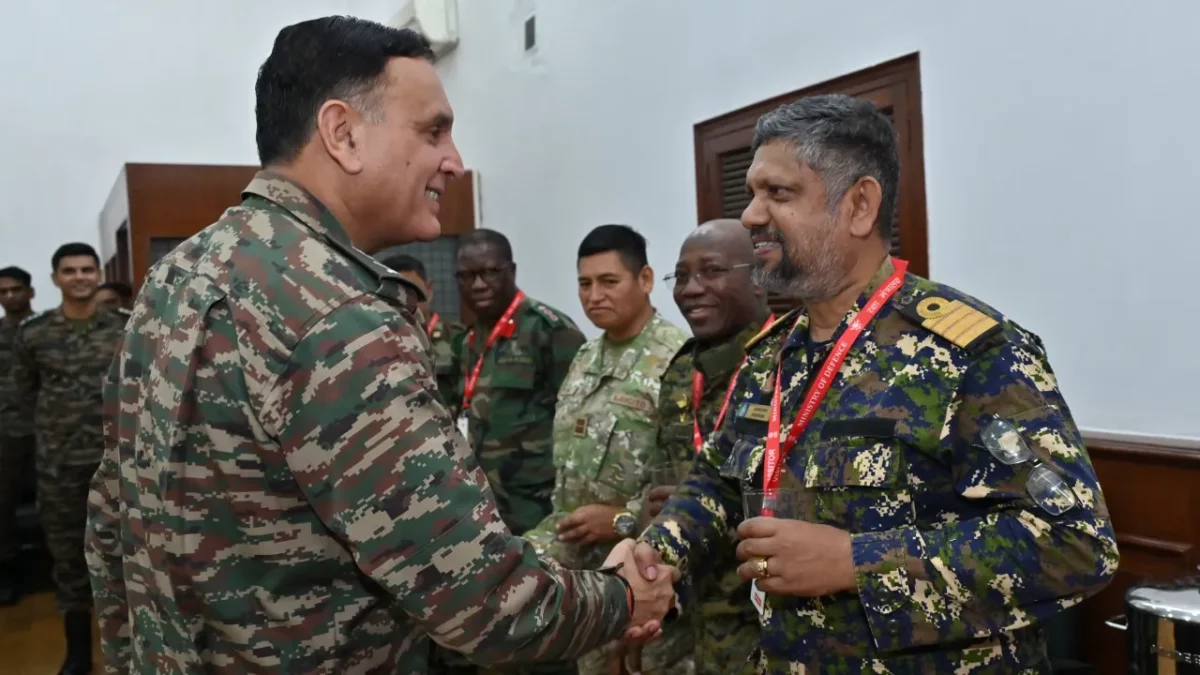 Lt Gen Dhiraj Seth Shaking Hands