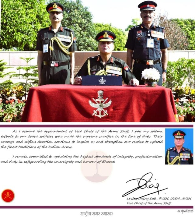Lt Gen Dhiraj Seth and Officers