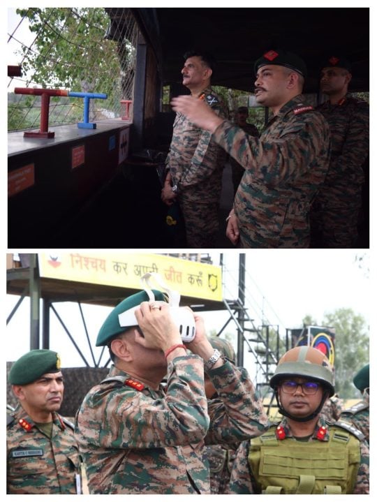 Lt Gen Kabthiyal Reviewing