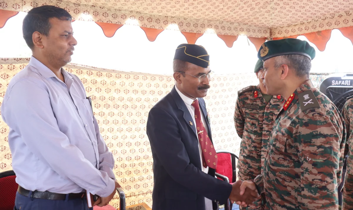 Lt Gen Neeraj Shukla Shaking Hands