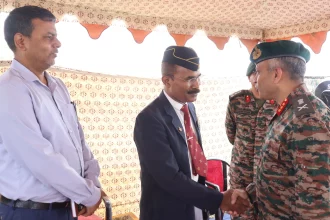 Lt Gen Neeraj Shukla Shaking Hands