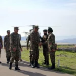 Lt Gen PK Mishra Shaking Hands