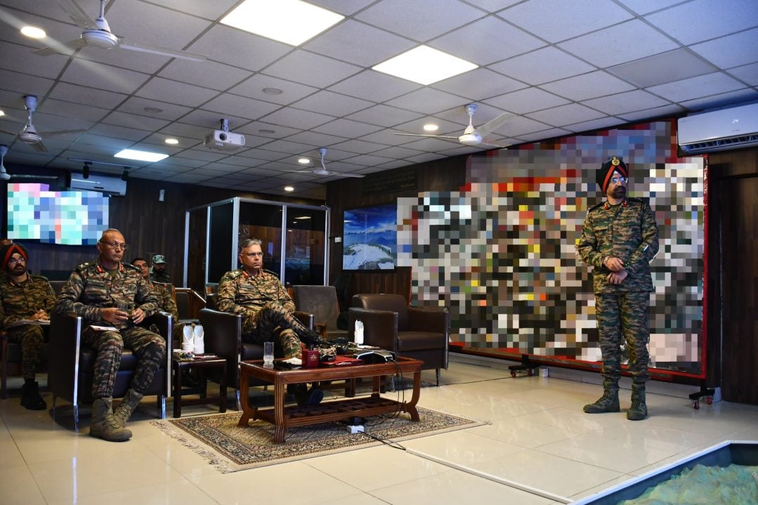 Lt Gen Prasanna Kishore Mishra Reviewing