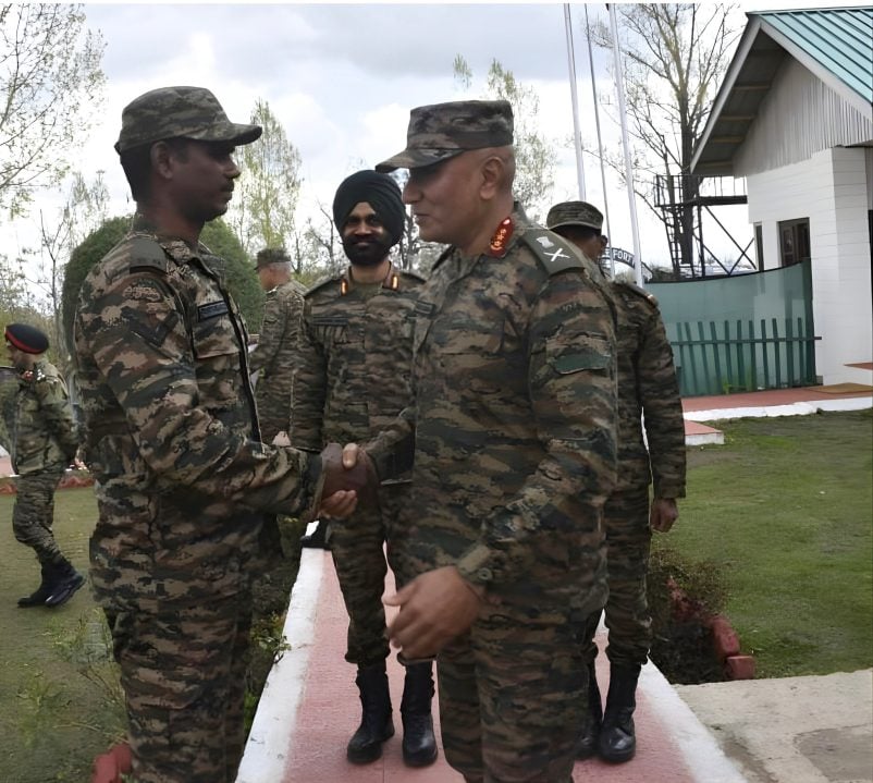 Lt Gen Pratik Sharma Shaking Hands