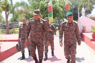 Lt Gen Pratik Sharma with Officers
