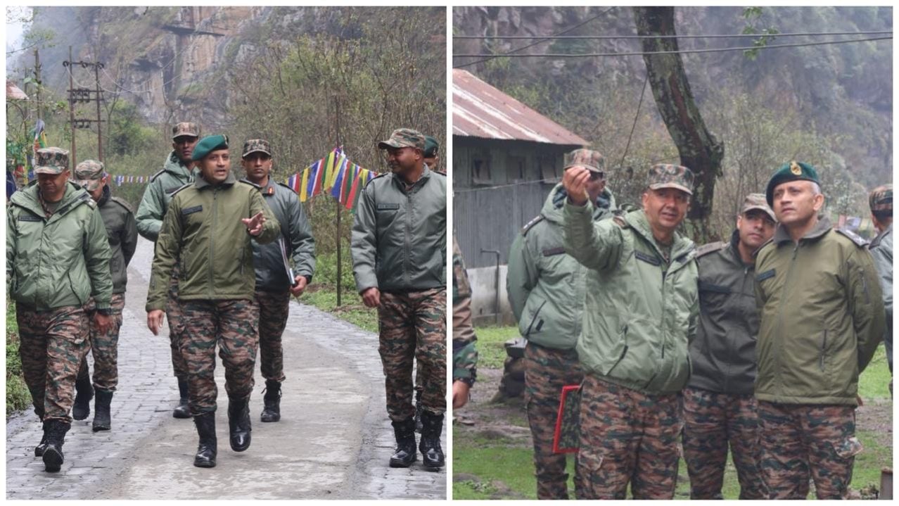 Lt Gen Shukla Reviewing