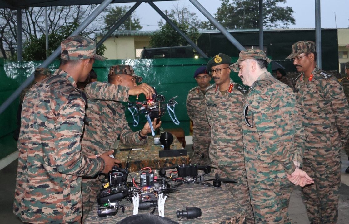 Lt Gen VMB Krishnan Reviewing