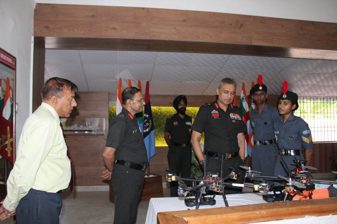 Lt Gen Virendra Vats Reviewing