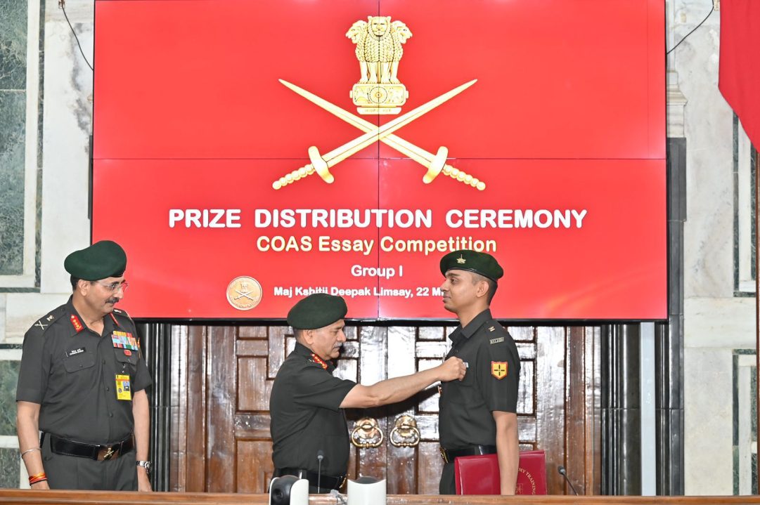 Maj Kshitij Limsay Being Commended