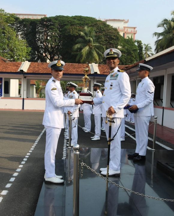 Officer Getting Trophy