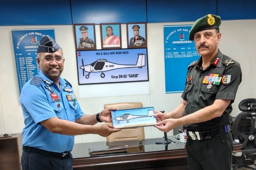 Officer Giving Award