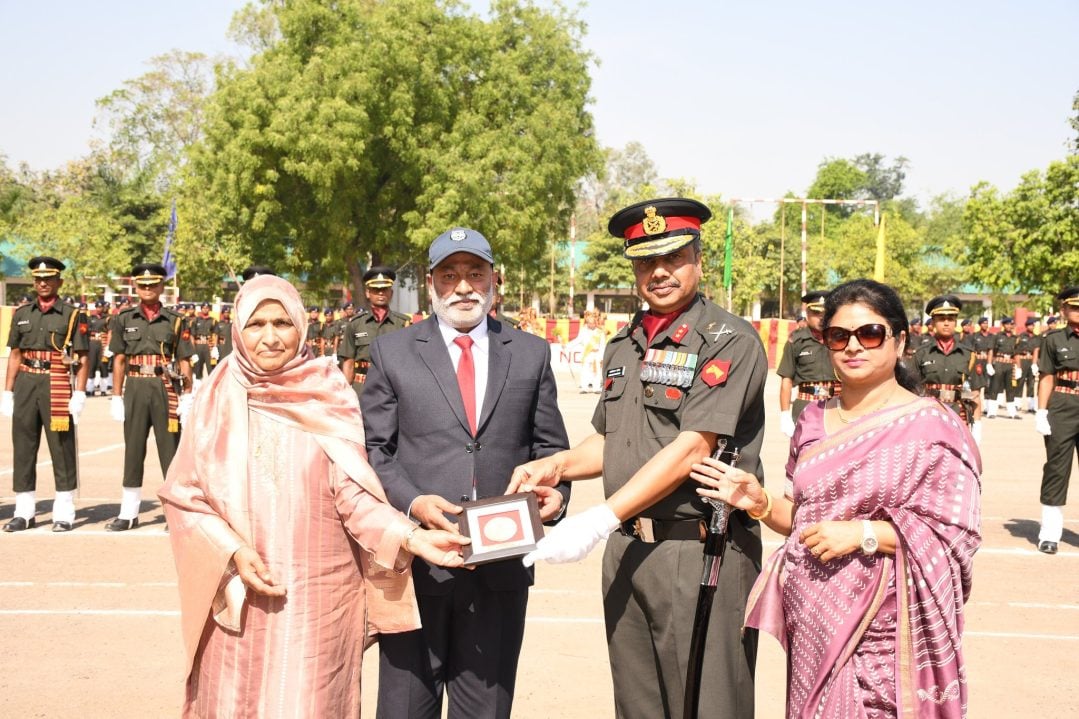 Officer Giving Memento