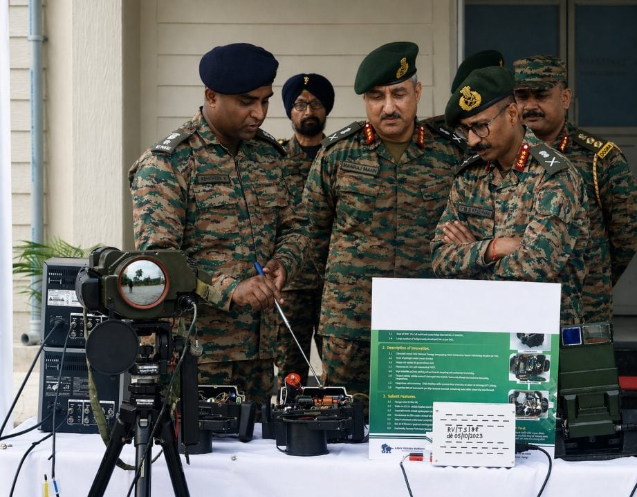Officers Reviewing Technology