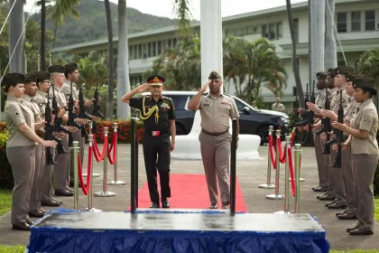 Officers Saluting