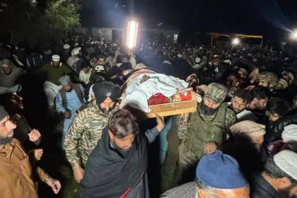 Peope Carrying Tahir Fazal