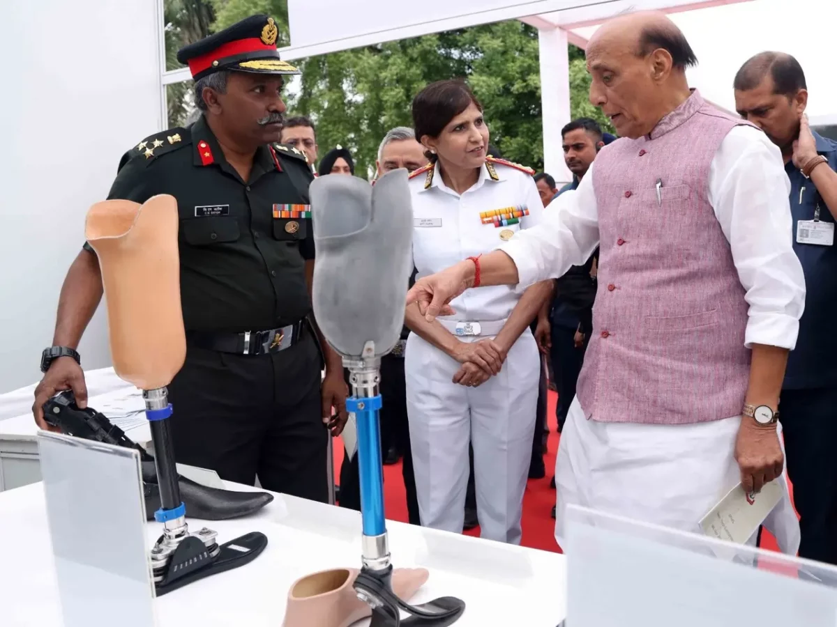 Rajnath Singh Reviewing