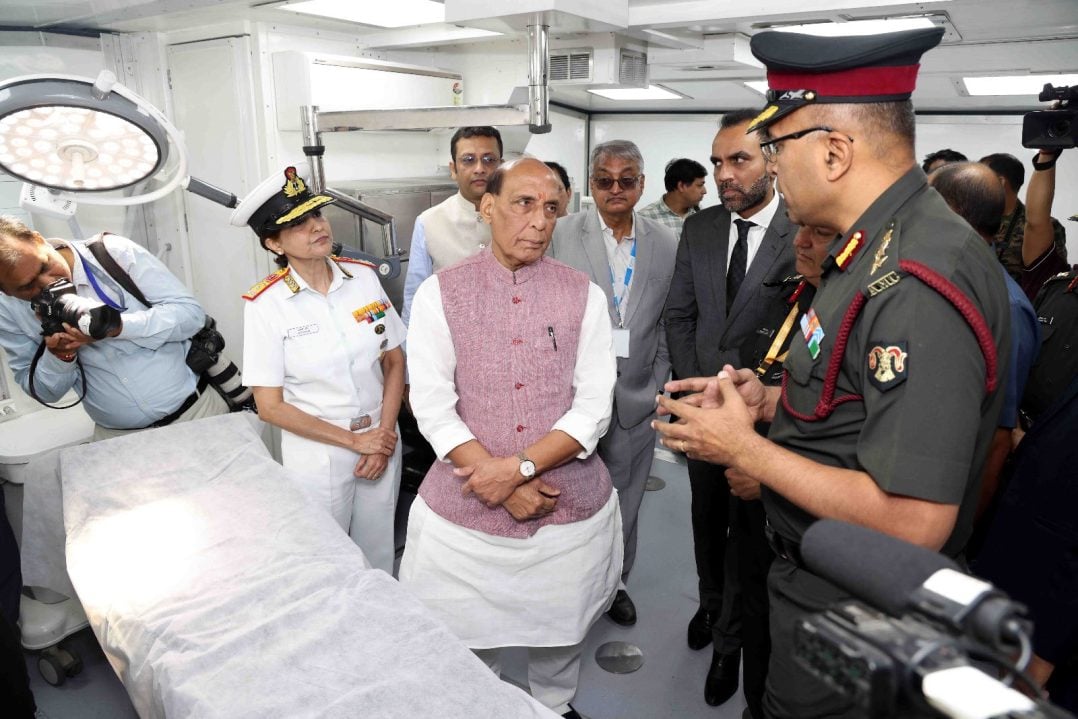Rajnath Singh and Officers