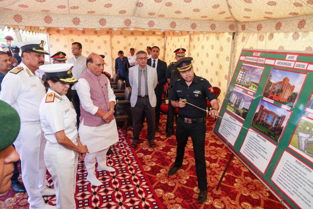Rajnath Singh and Others Reviewing