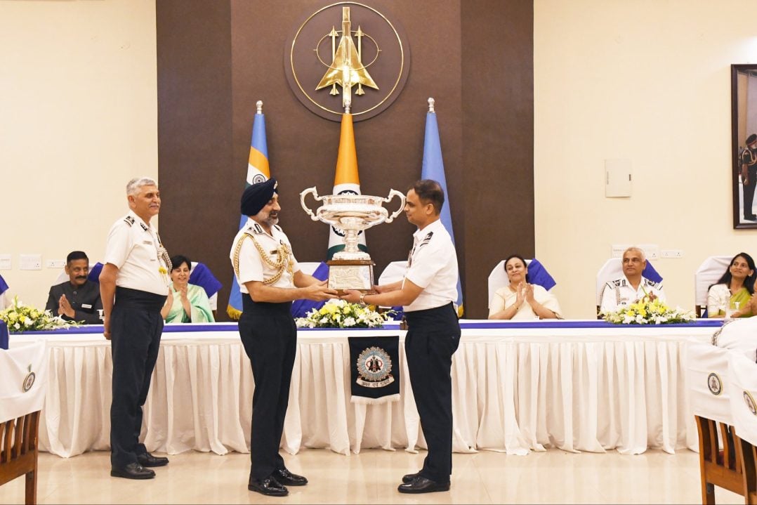 Air Chief Marshal AP Singh Giving Trophy