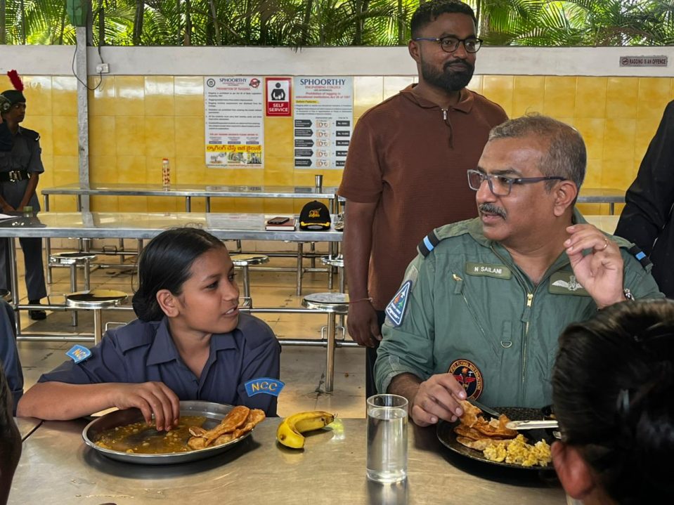 Air Commodore Narsingh Sailani Interacting with NCC Cadet