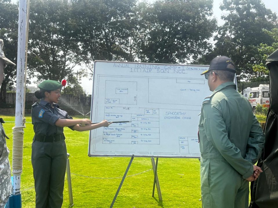 Air Commodore Narsingh Sailani Reviewing