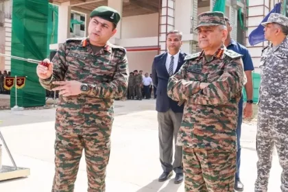 CDS General Anil Chauhan Reviewing