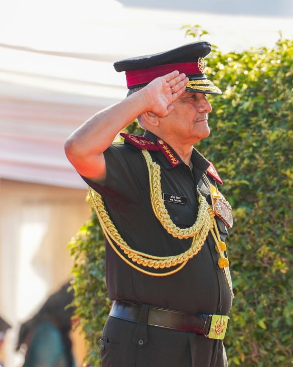 General Anil Chauhan Saluting